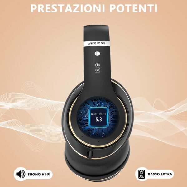 Rebocico Wireless Headphones, 65hrs play time