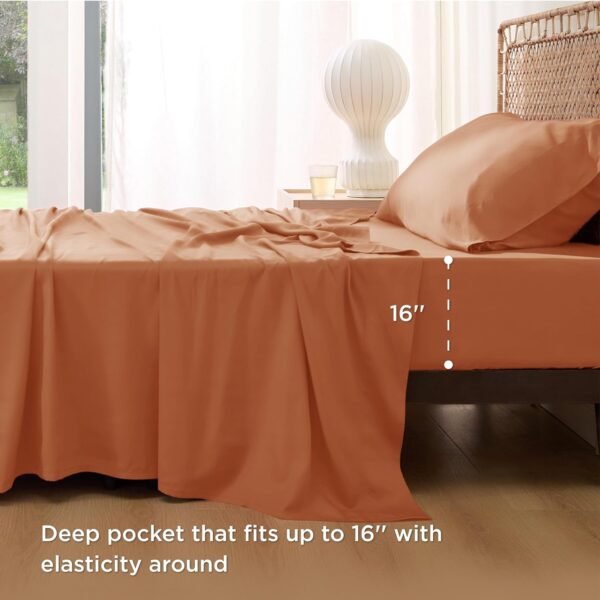 Twin Bed sheet Burnt-orange